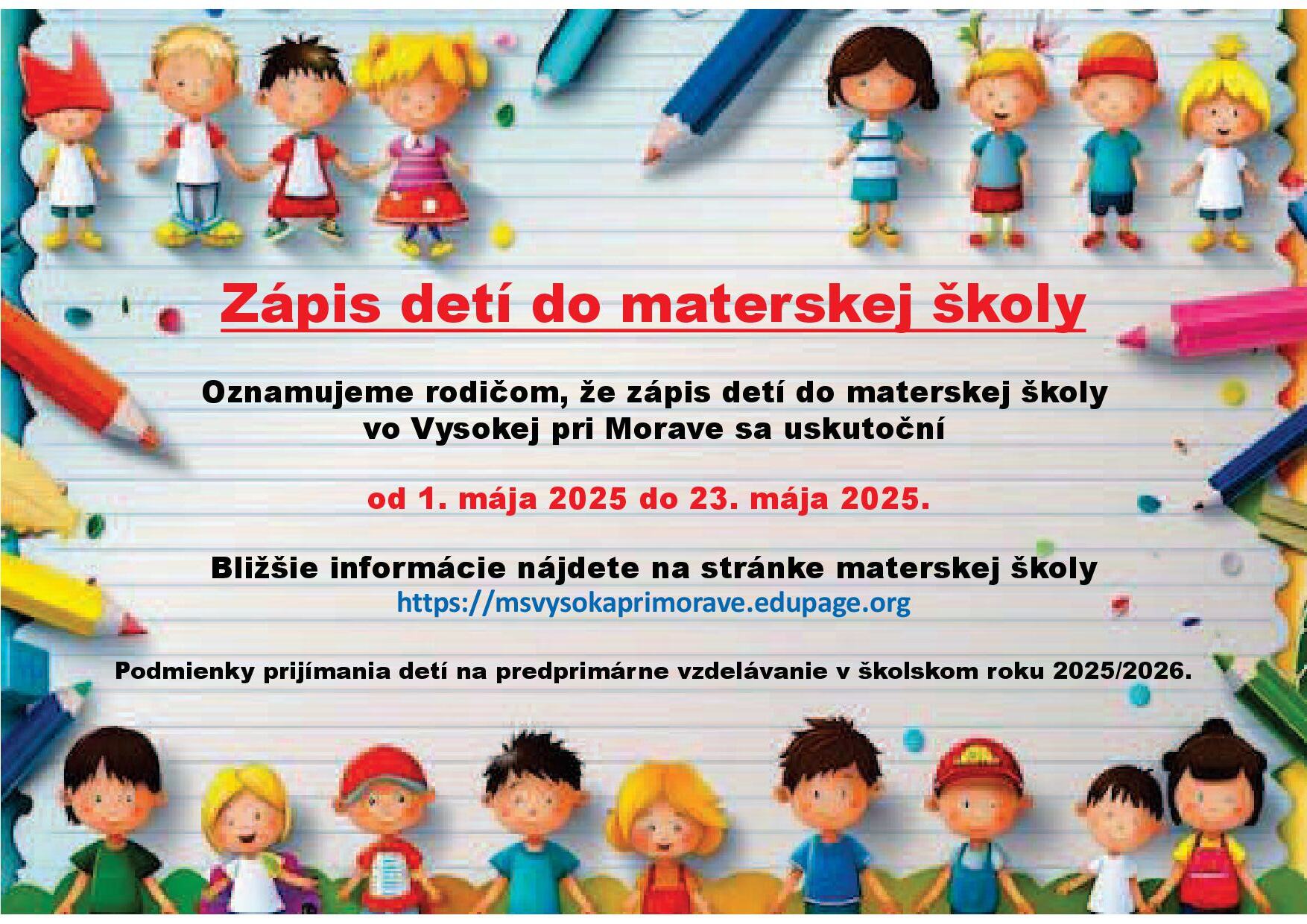 Zápis do materskej školy