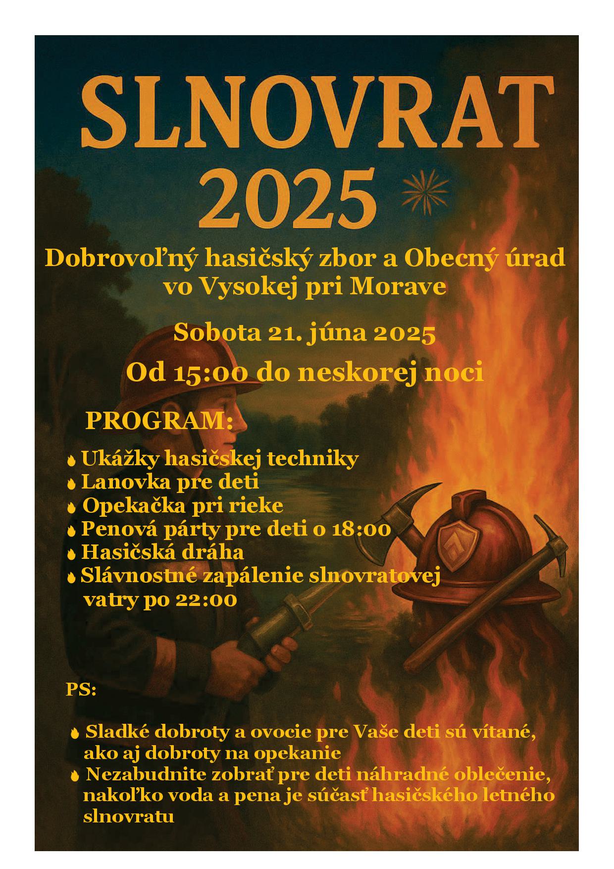 Program Dobrovoľného hasičského zboru na SLNOVRATE
