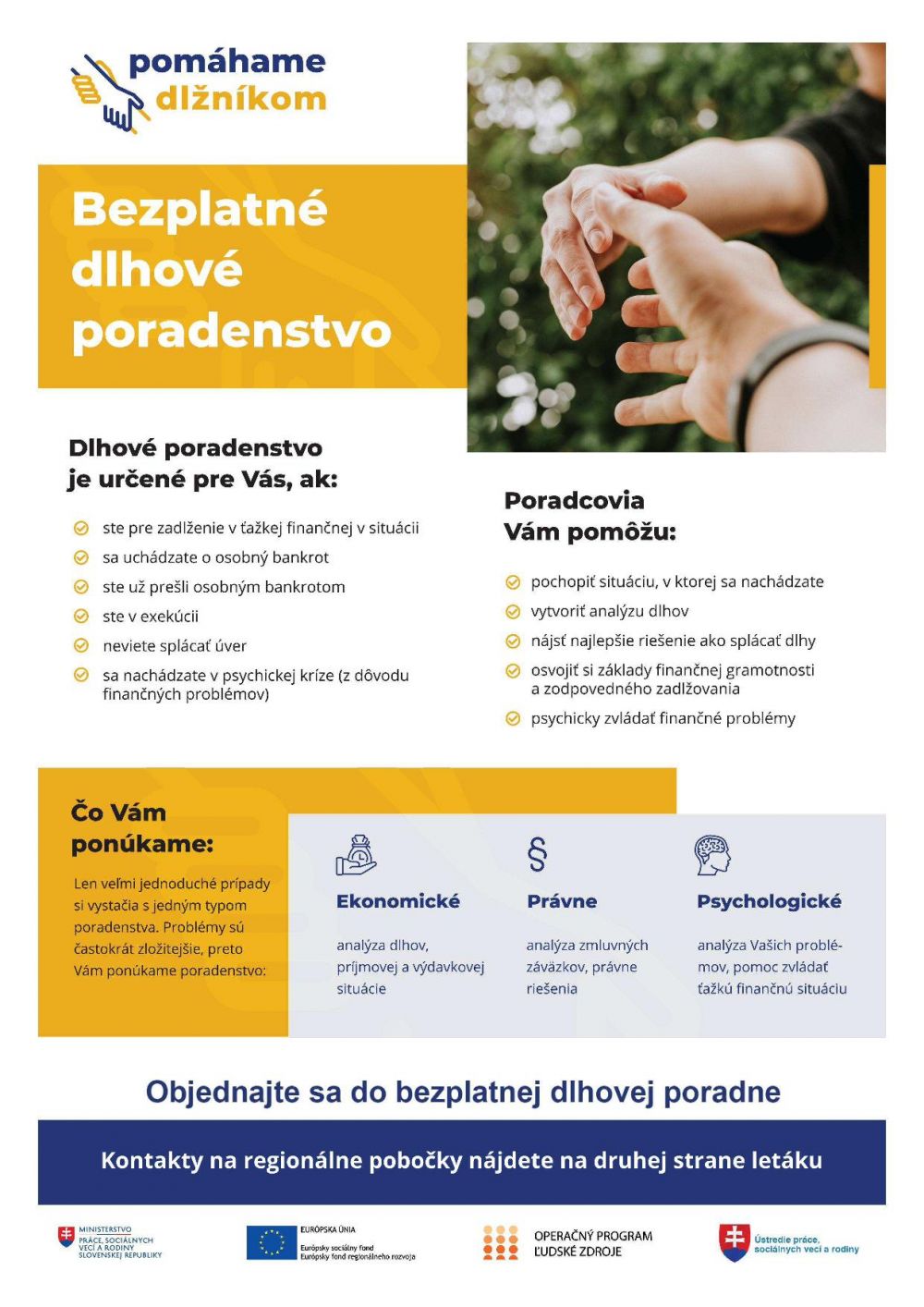 Bezplatné DLHOVÉ PORADENSTVO