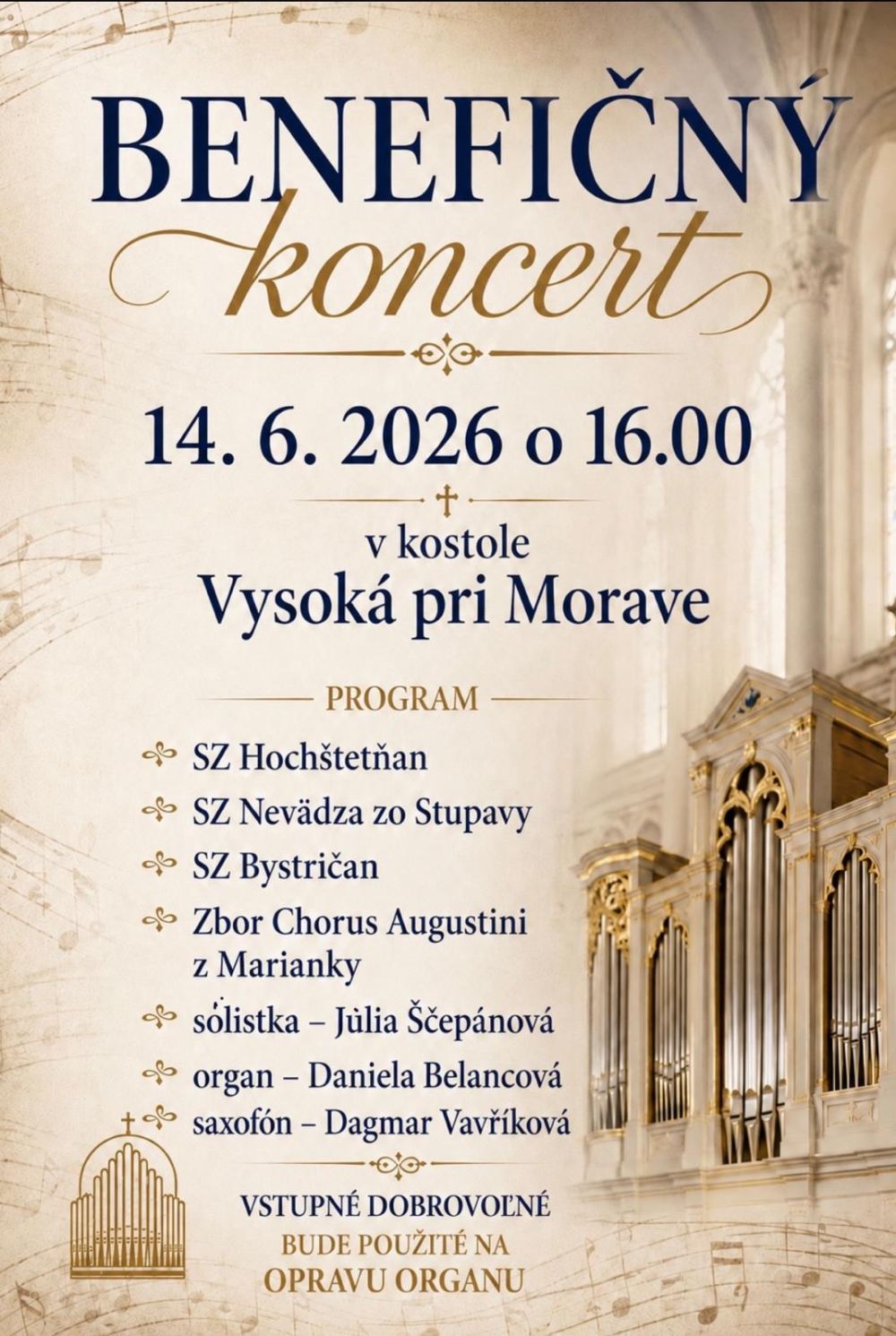Benefičný koncert 14.6.2026