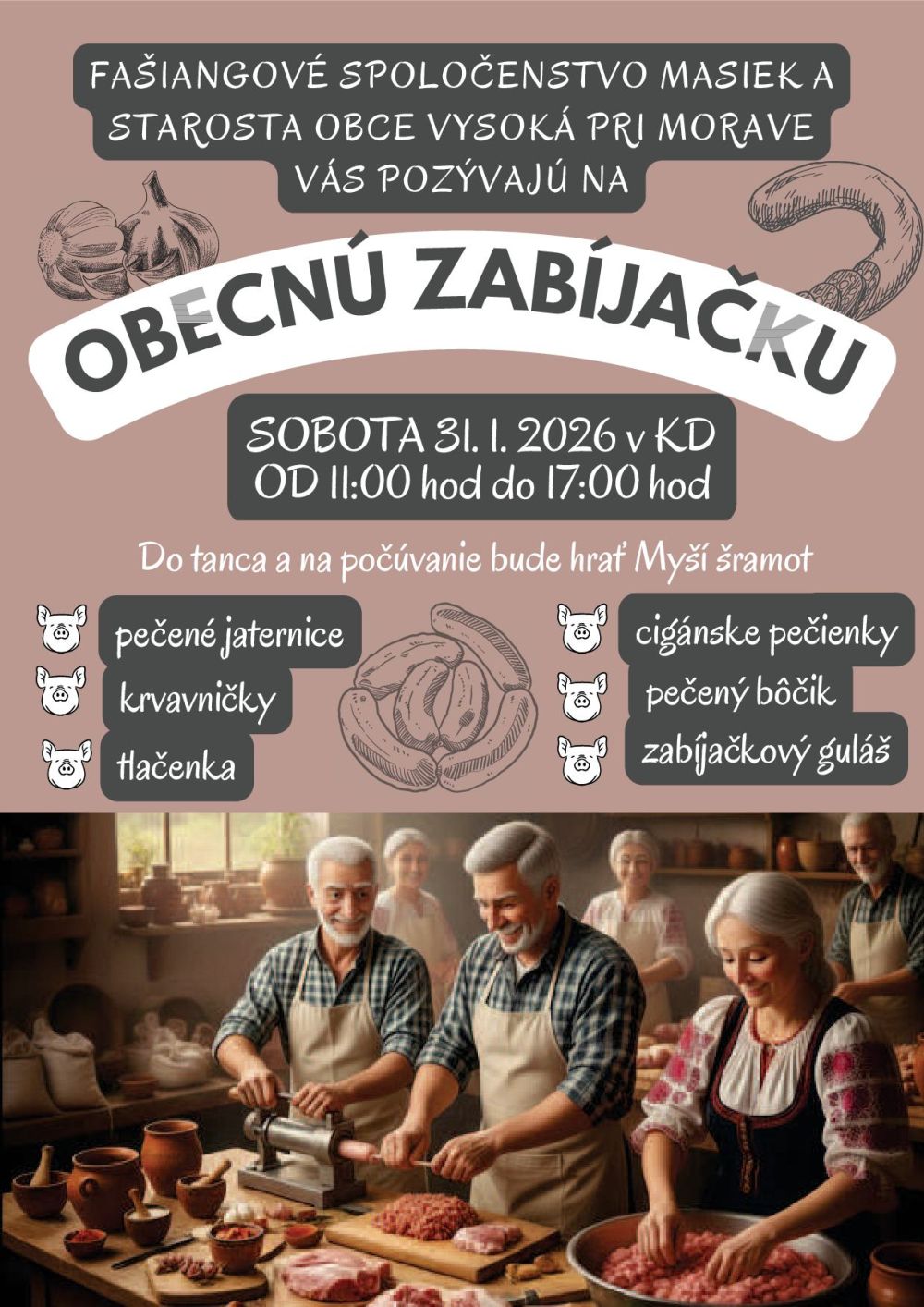 Obecná zabíjačka - Pozvánka 31.1.2026