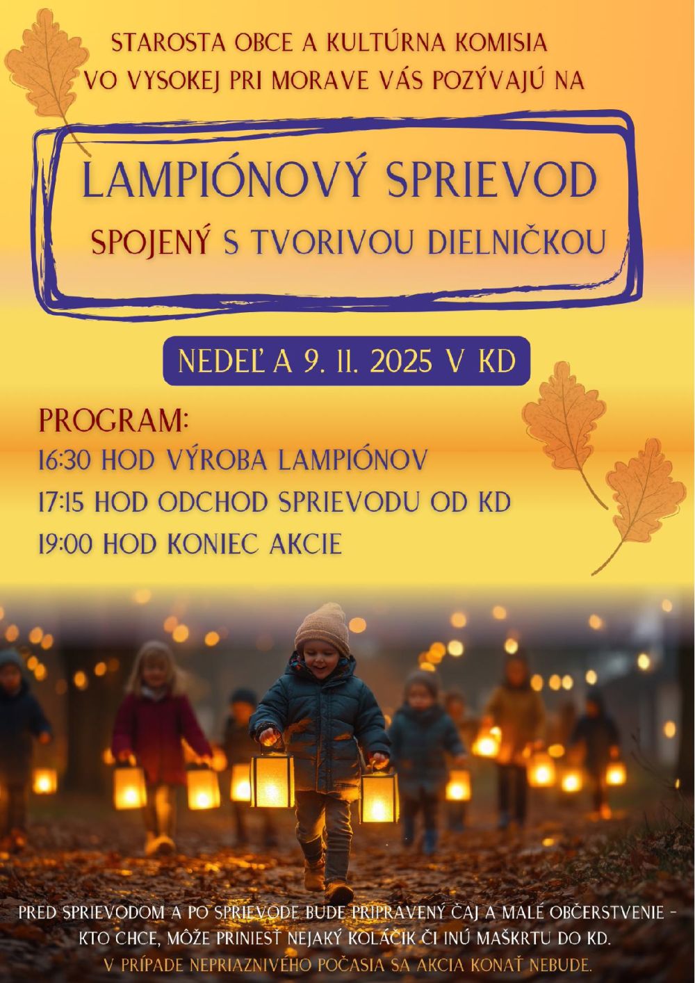 Lampionový sprievod 9.11.2025