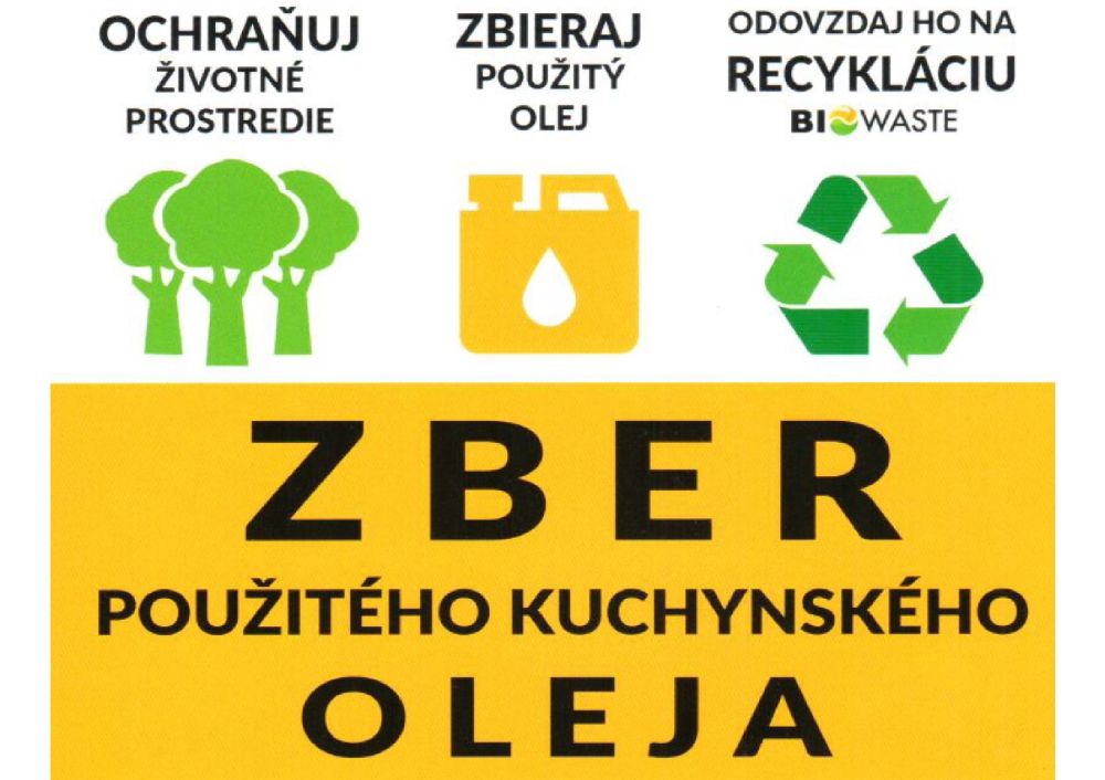 Zberu kuchynského oleja - OZNAM