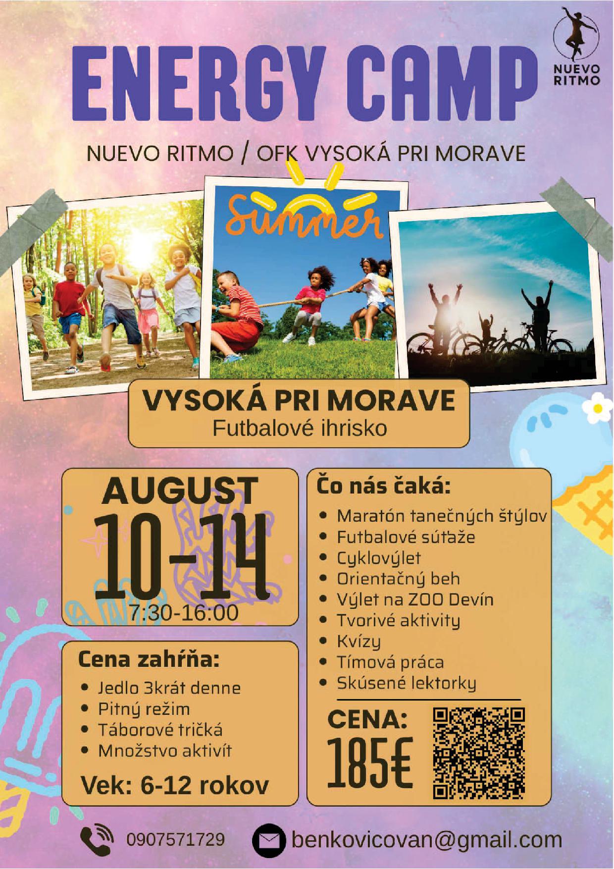 ENERGY CAMP od 10.8. - 14.8. 2026