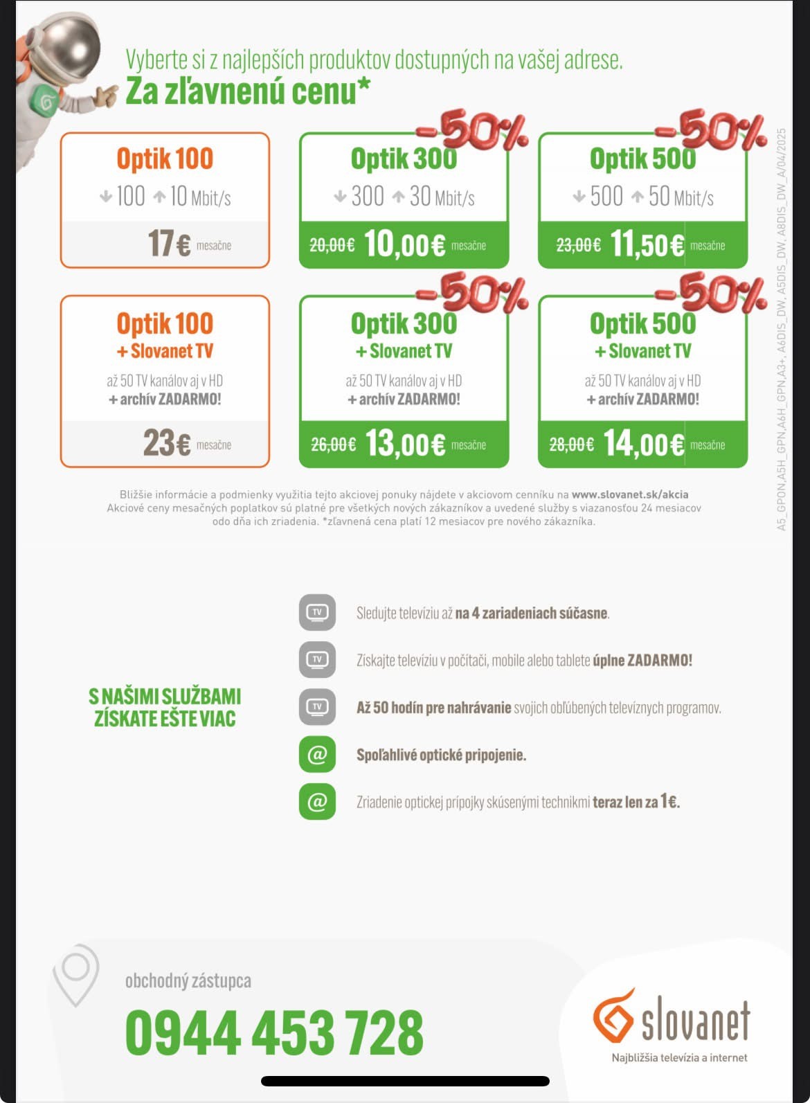 JARNÁ AKCIA na optické internetové pripojenie od Slovanet